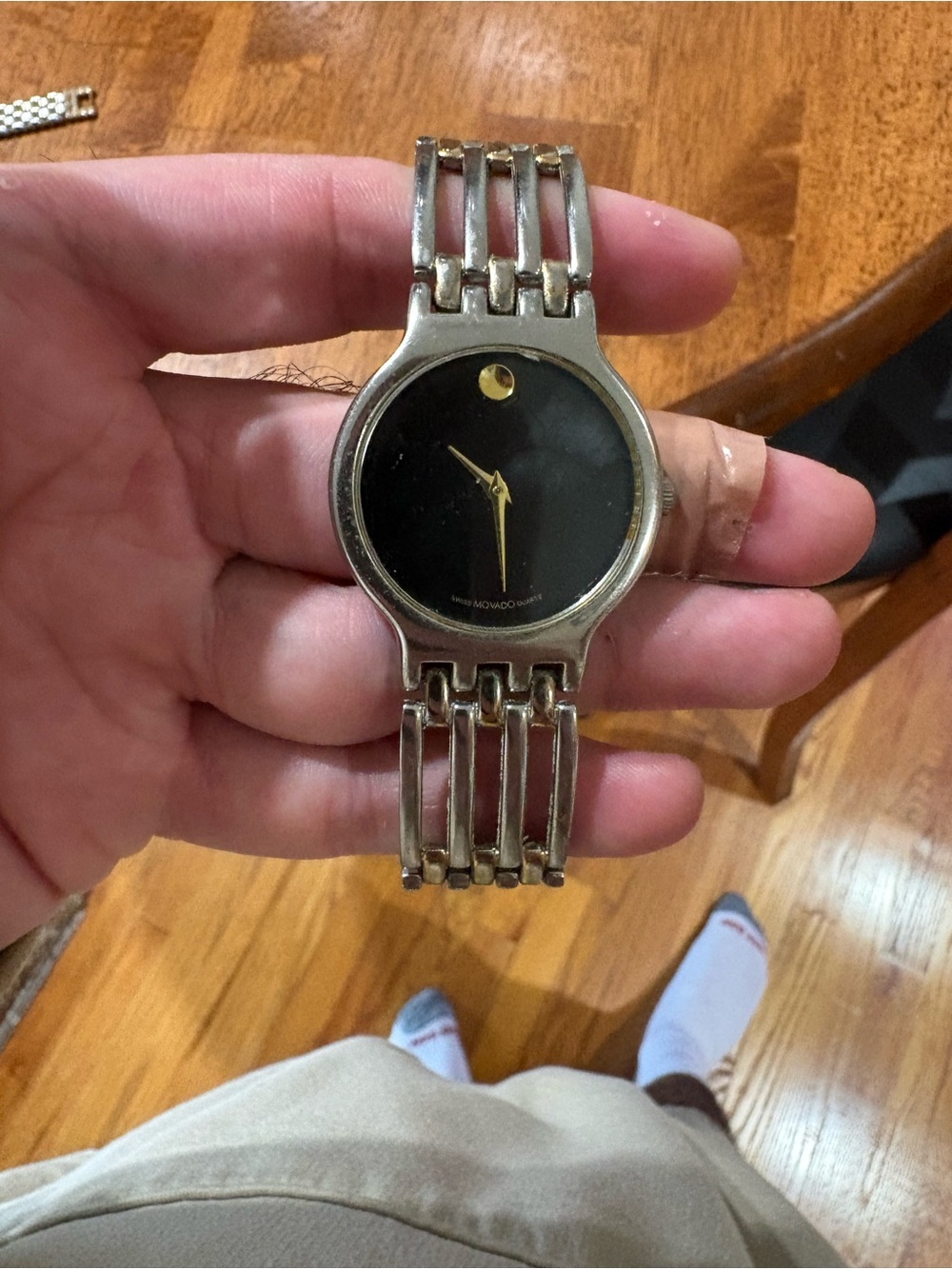 Movado Esperanza quartz watch
Gold-Accent Stainless Bracelet Watch